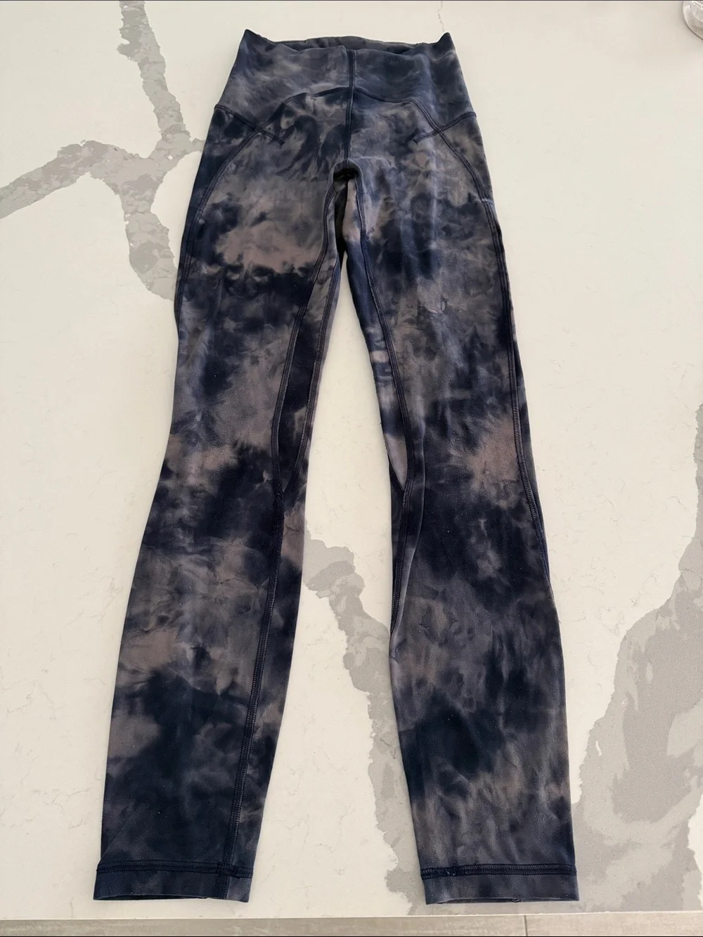 Lululemon Align High-Rise Crop Diamond Dye Blue Leggings